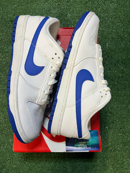 Nike dunk low white hyper royal size 11men/12.5women