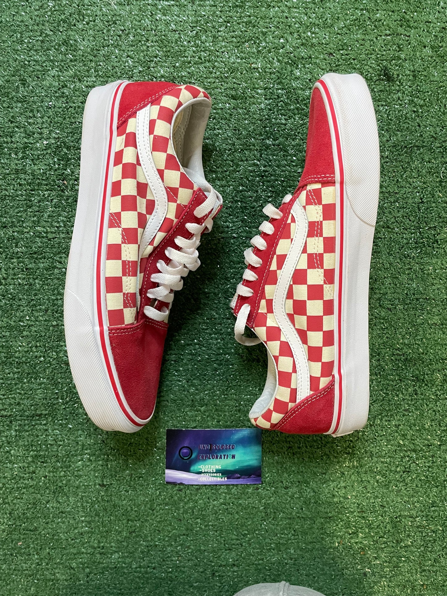 Vans old skool red check board 9.5men/11women