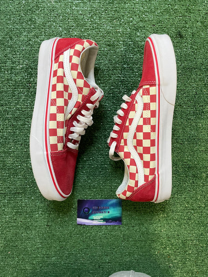 Vans old skool red check board 9.5men/11women