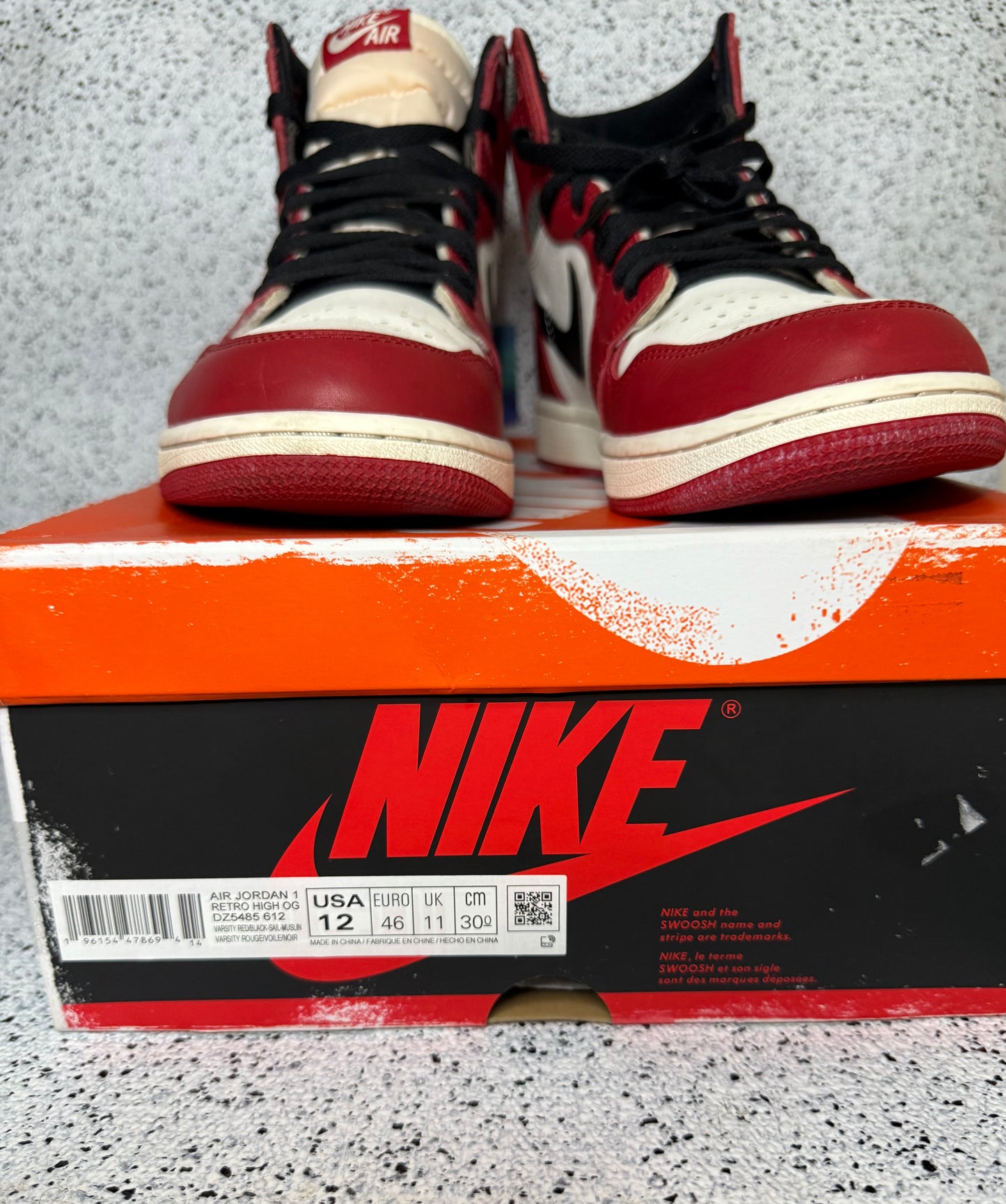 Jordan 1 Lost and Found Chicago 12 Men/13.5 Women “Preowned”