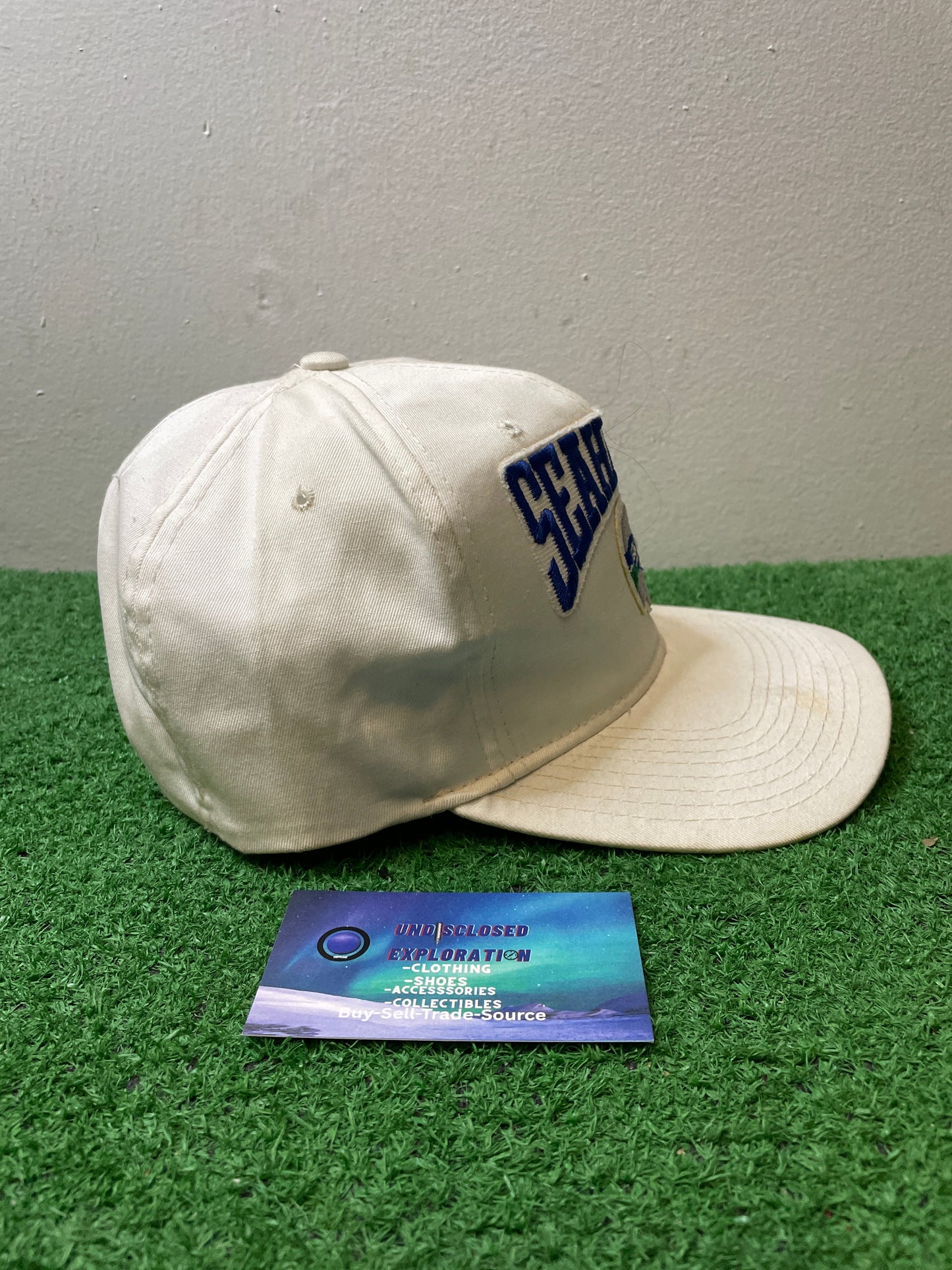 Vintage 1990s Seattle Seahawks arch logo hat