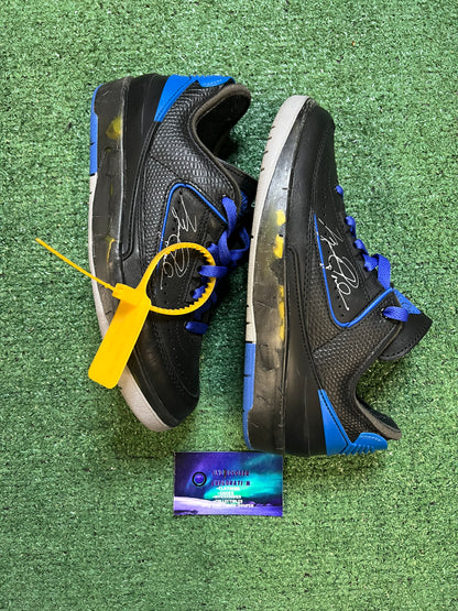 Off white X Air Jordan 2 black varisty royal size 6men/7.5women
