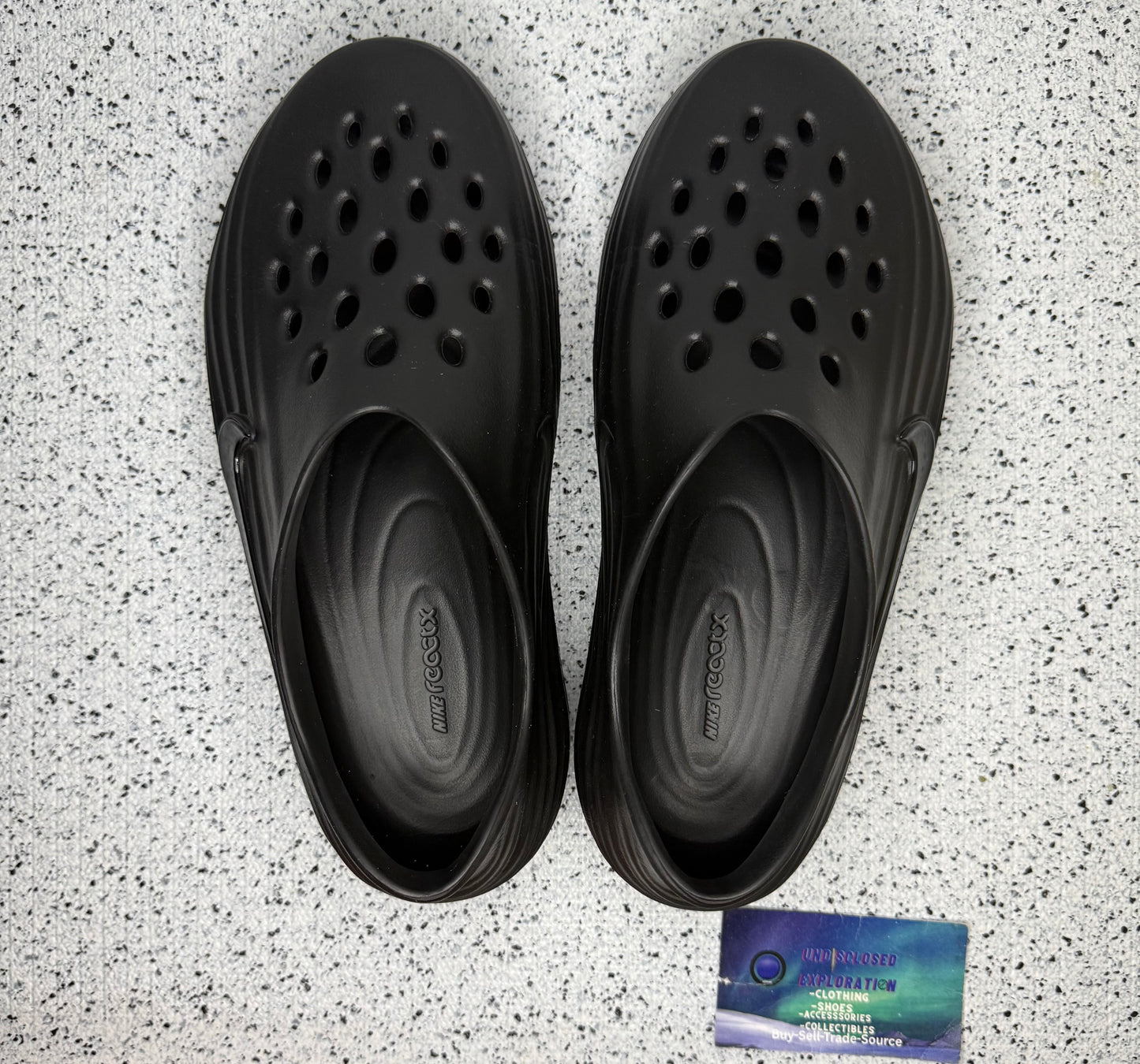 Nike ReactX Rejuven8 Triple Black 9 Men/10.5 Women “Preowned”