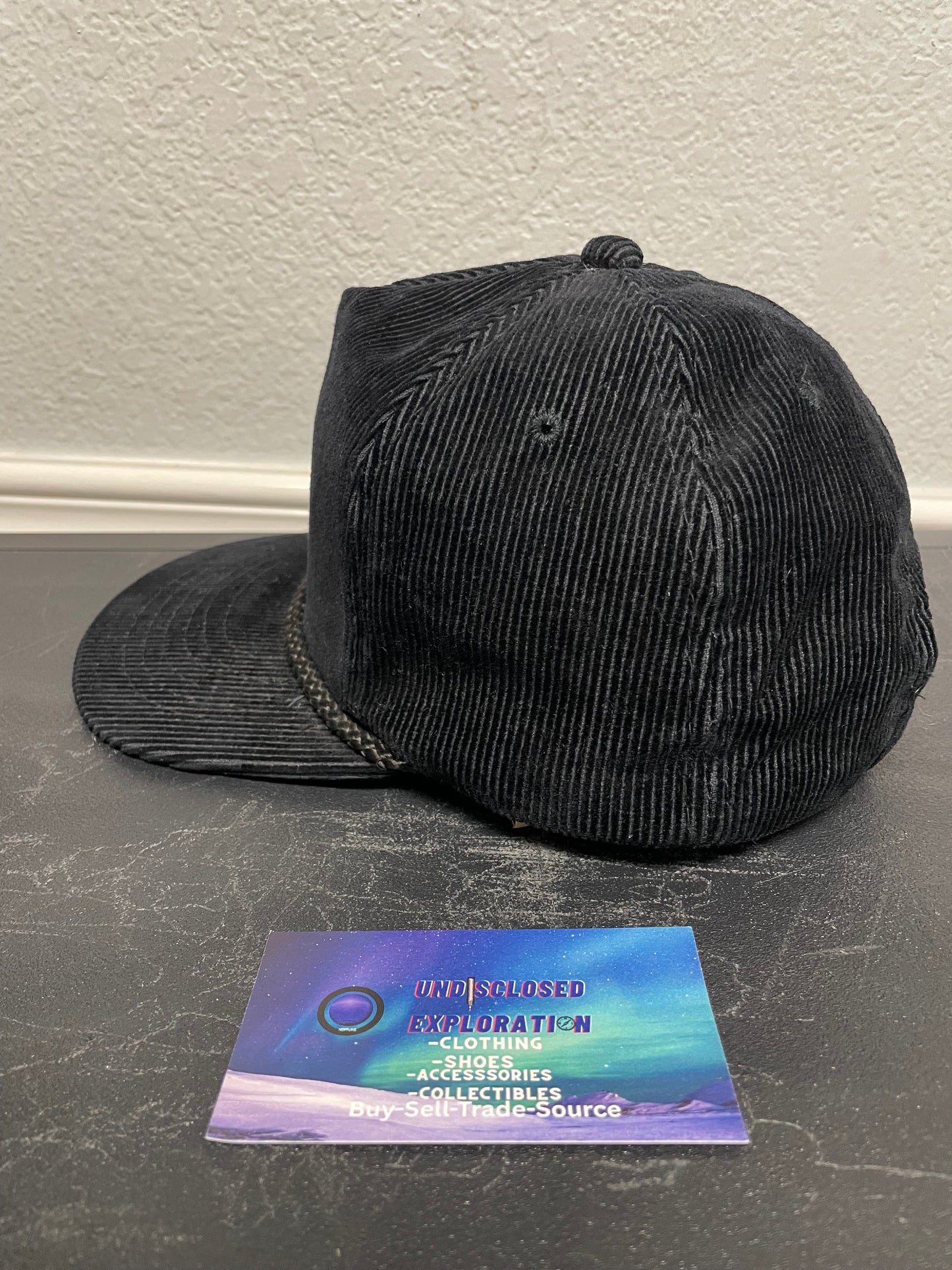 Vintage 1990s BMW black corduroy hat