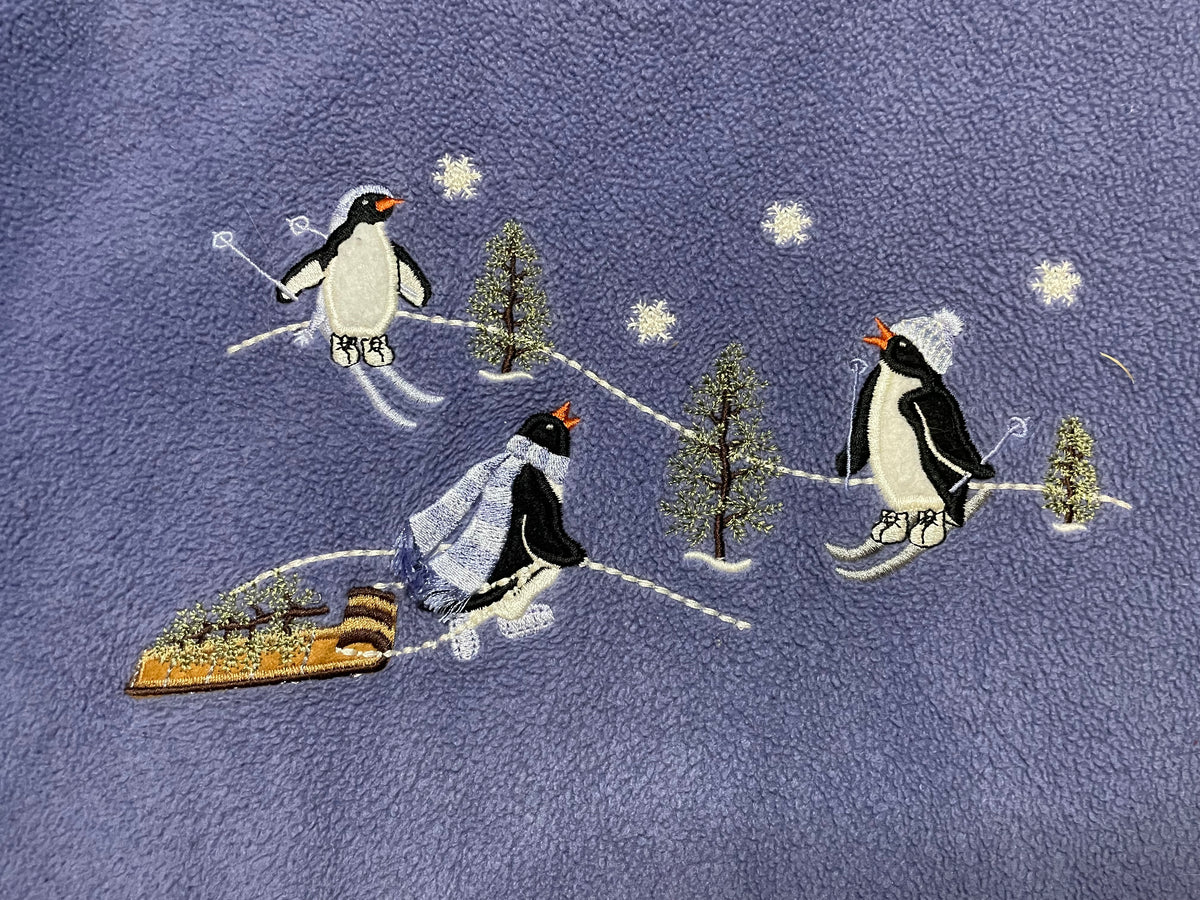 Vintage penguin lilac Fleece crewneck