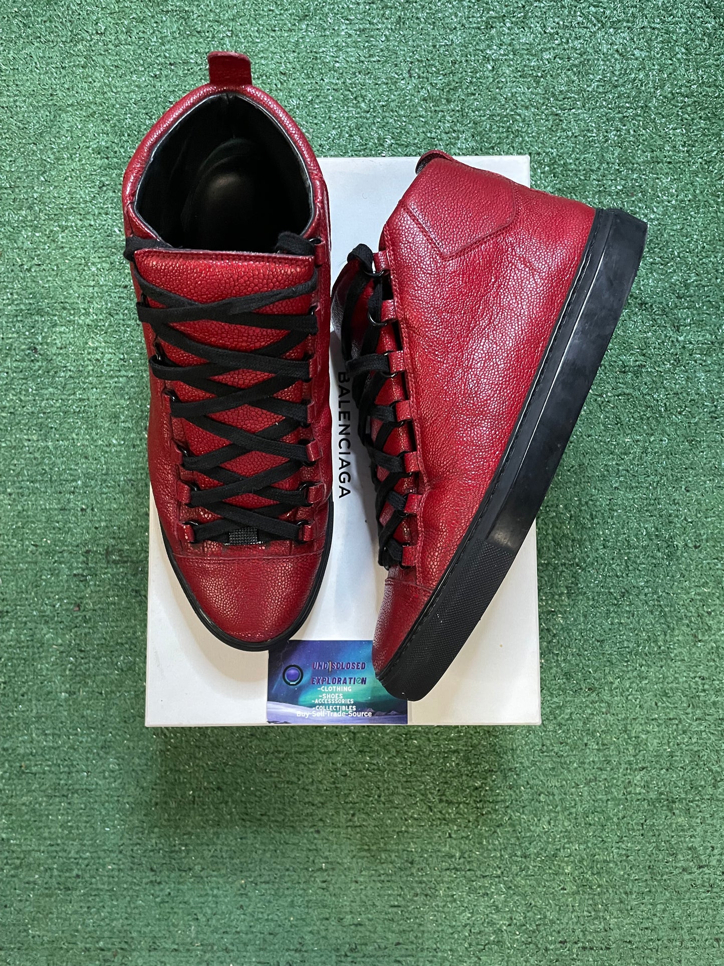 Balenciaga arena black and red size 10men/11.5women(EU 43)