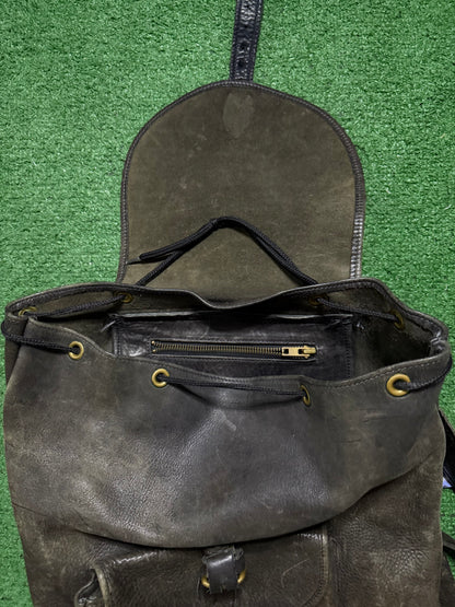 Vintage Robert Cheau Leather Sack Backpack