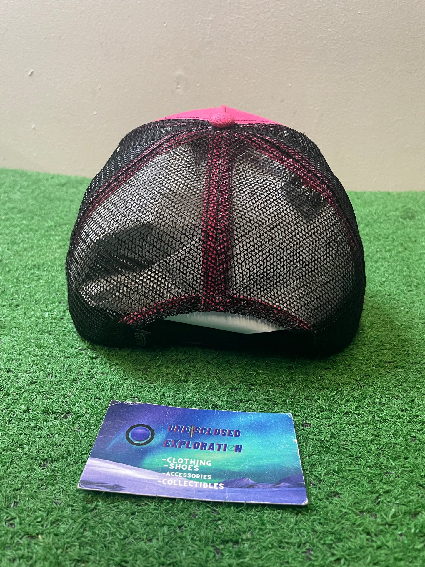 Von Dutch pink and black rhinestone hat