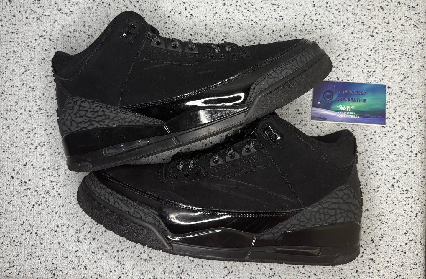 Jordan 3 Black Cat 11 Men/12.5 Women “Preowned”