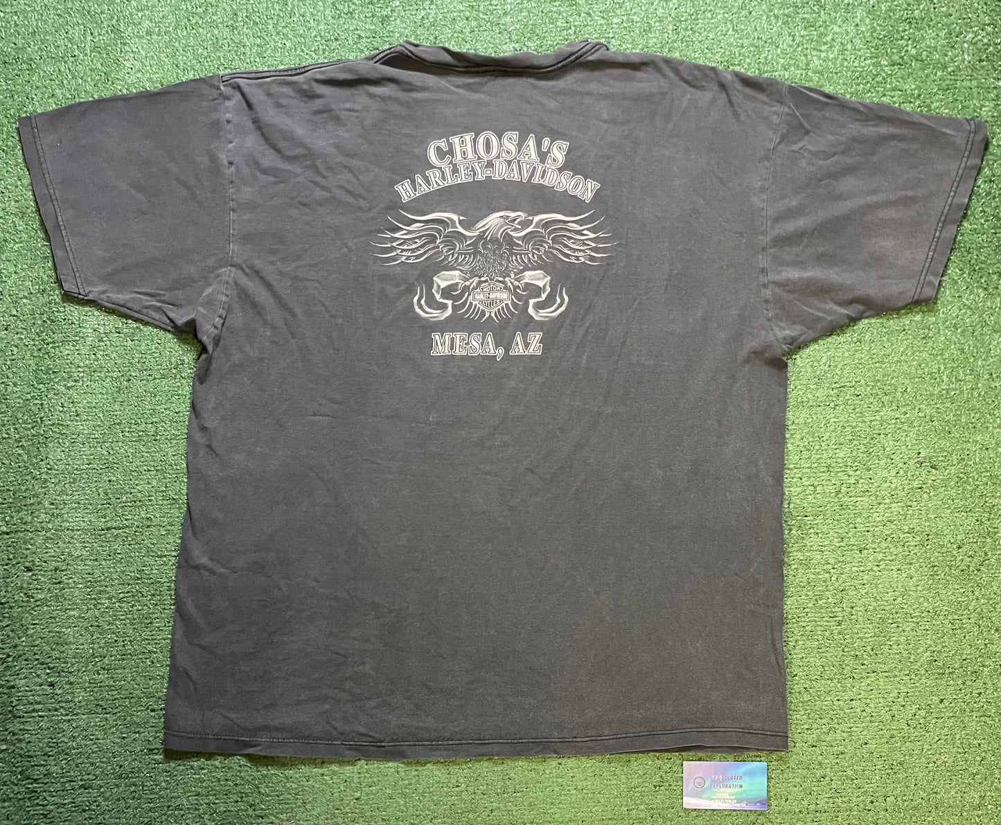 Vintage 2000s Harley Davidson grey wings tee