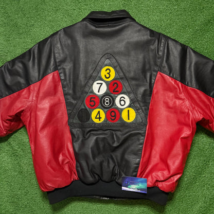 Vintage Custom 8 Ball Pool Leather Jacket