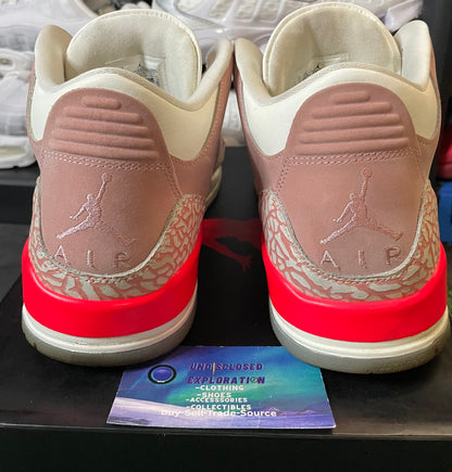 Air Jordan 3 rust pink size 10men/11.5women