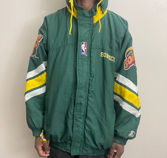 Vintage 1990s Seattle supersonics starter jacket