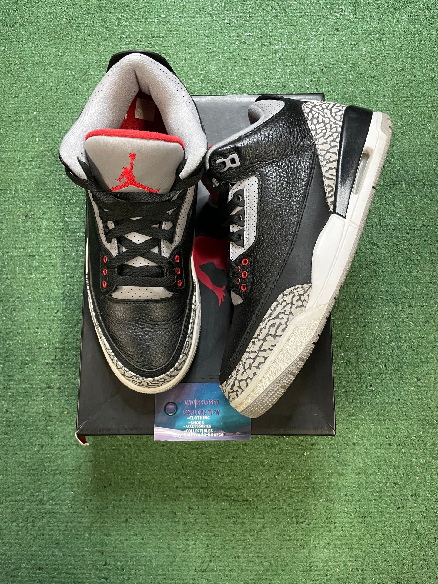 Air Jordan 3 black cement 2018 size 8.5men/10women
