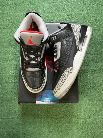 Air Jordan 3 black cement 2018 size 8.5men/10women