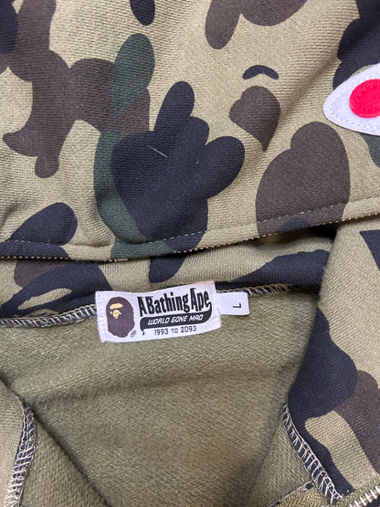 Bape 1st camo shark full zip hoodie