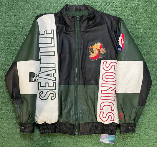 Vintage 1990s Seattle Sonics pro player Sonics jacket