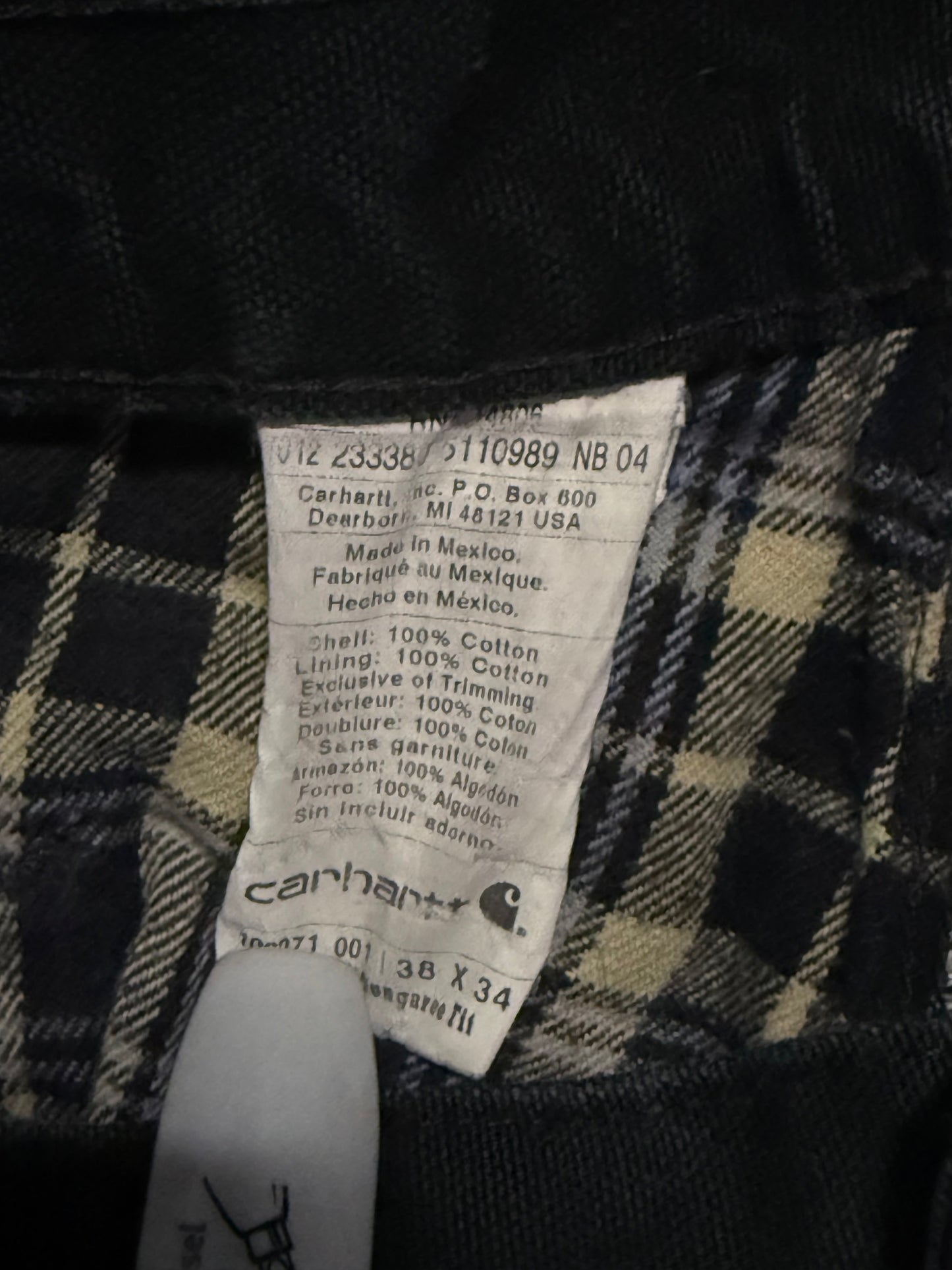 Carhartt Double Knee Black Lined Jeans