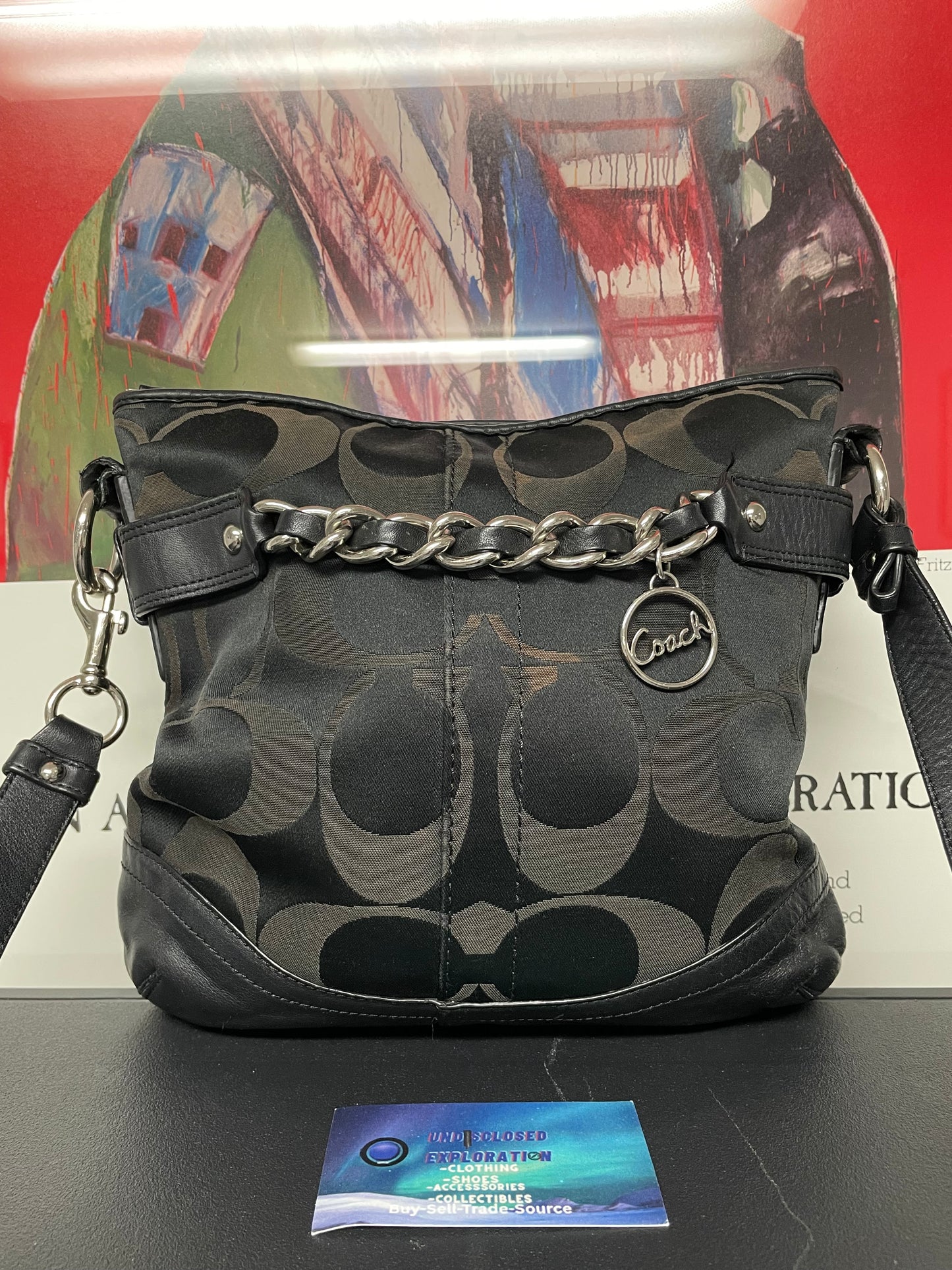 COACH Signature Optic Chain shoulder bag