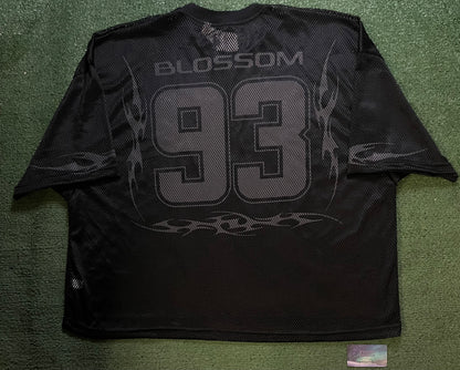 Midnight blossom mesh jersey