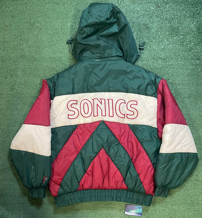 Vintage 1990s Seattle Sonics pro player puffer jacket