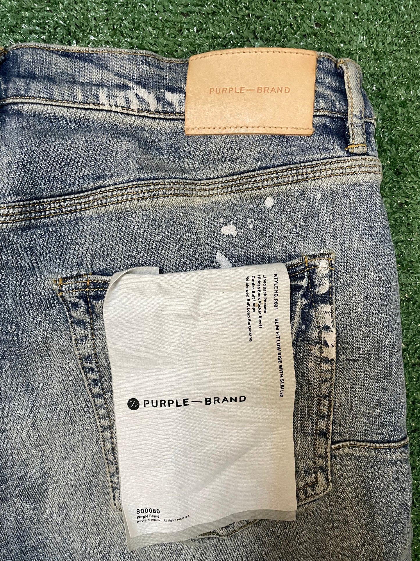 Purple Brand ripped splatter jeans