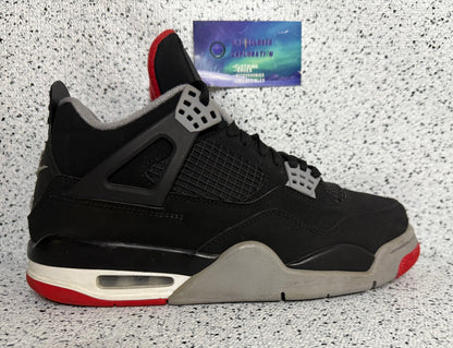 Jordan 4 Bred 2019 9 Men/10.5 Women “Preowned”