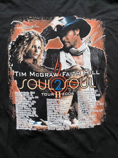 Vintage 2006 Tim McGraw/Faith Hill Soul 2 Soul Tour T-Shirt