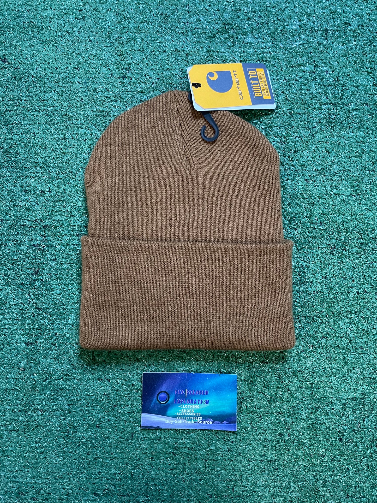 Carhartt brown knit cuffed beanie
