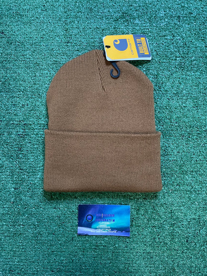 Carhartt brown knit cuffed beanie
