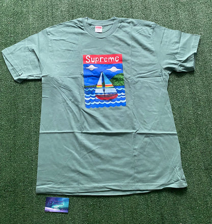 Supreme Sailboat teal tee