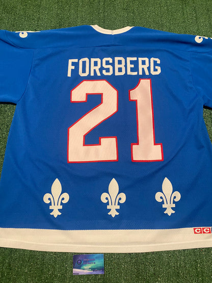 Vintage Peter Forsberg Quebec Nordiques Hockey Jersey