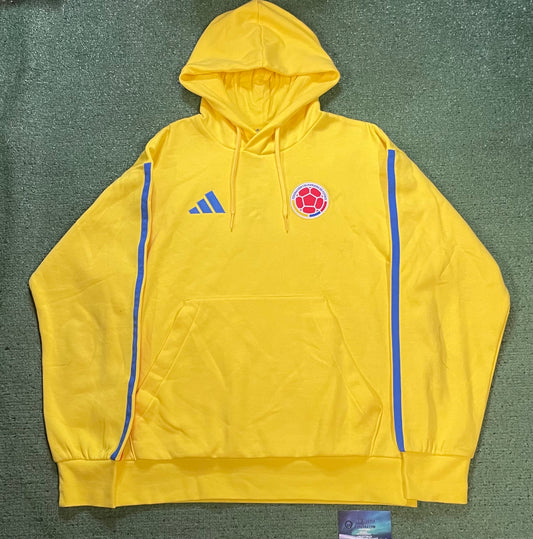 Adidas yellow Colombia pullover hoodie