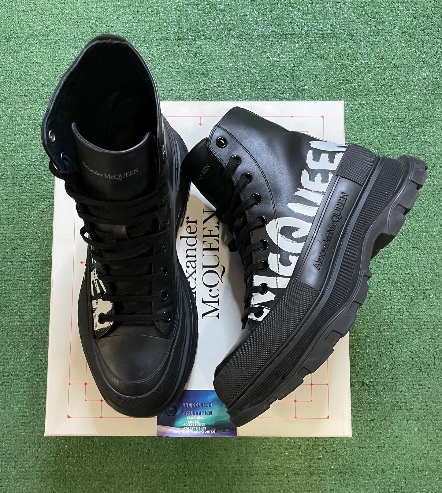 Alexander McQueen tread slick graffiti boots size size 11men/12.5women(EU 44)