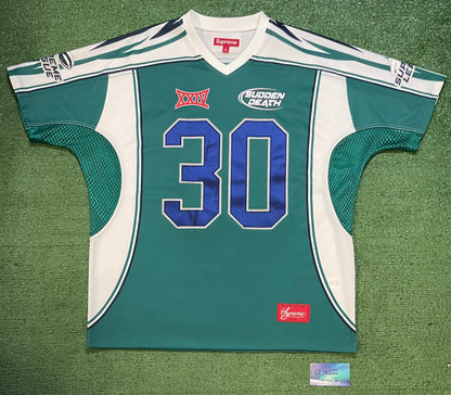 Supreme sudden death teal jersey