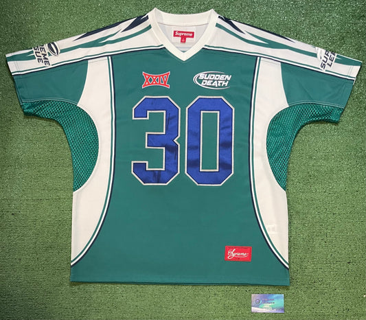 Supreme sudden death teal jersey