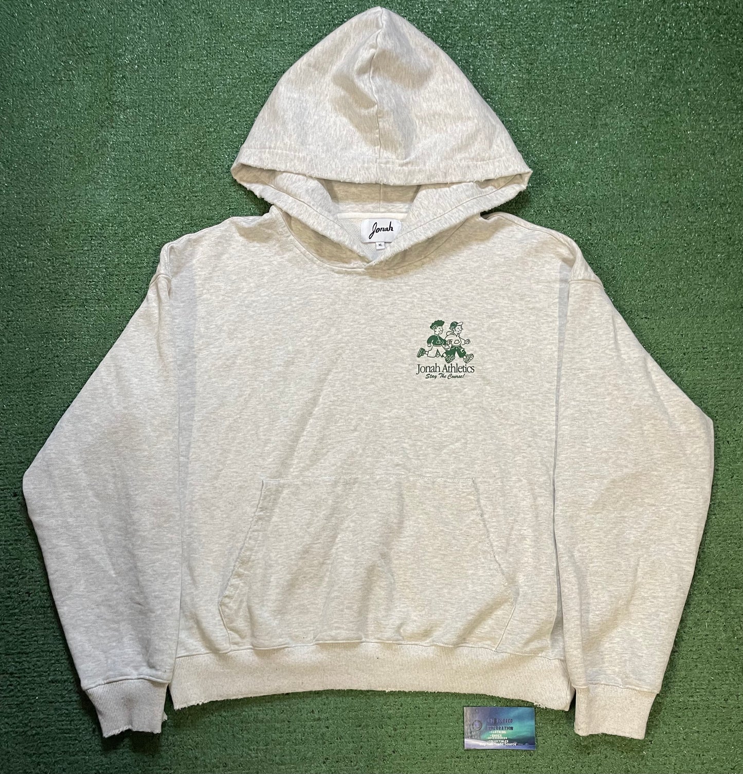 Jonah Athletics stay the course grey and white hoodie