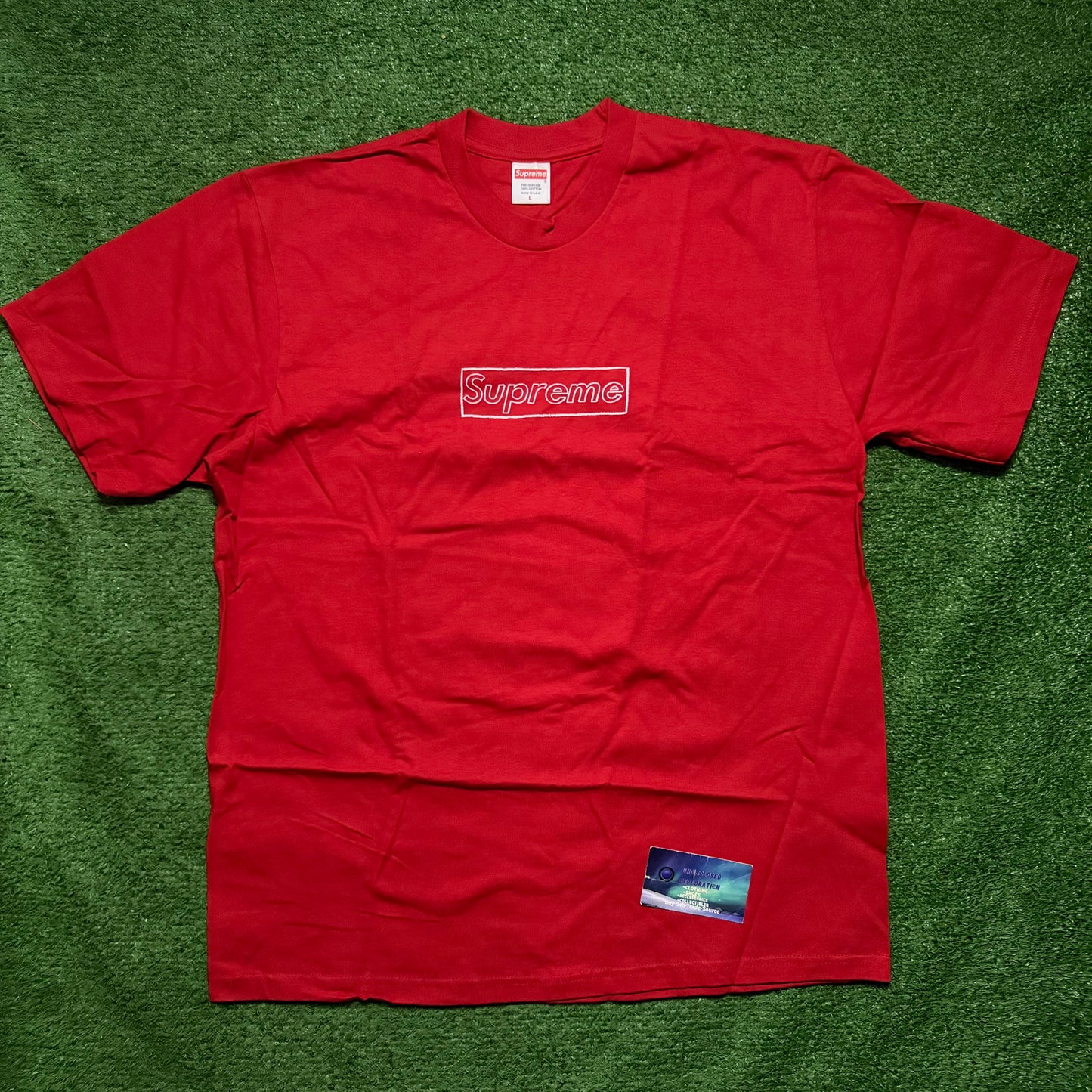 Supreme Kaws Chalk Logo Shirt
