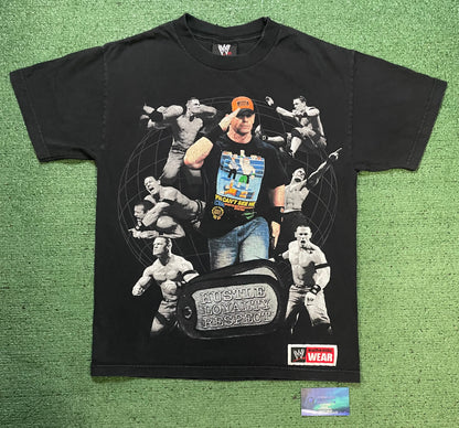 Vintage 2000s John Cena Hustle Loyalty Respect tee