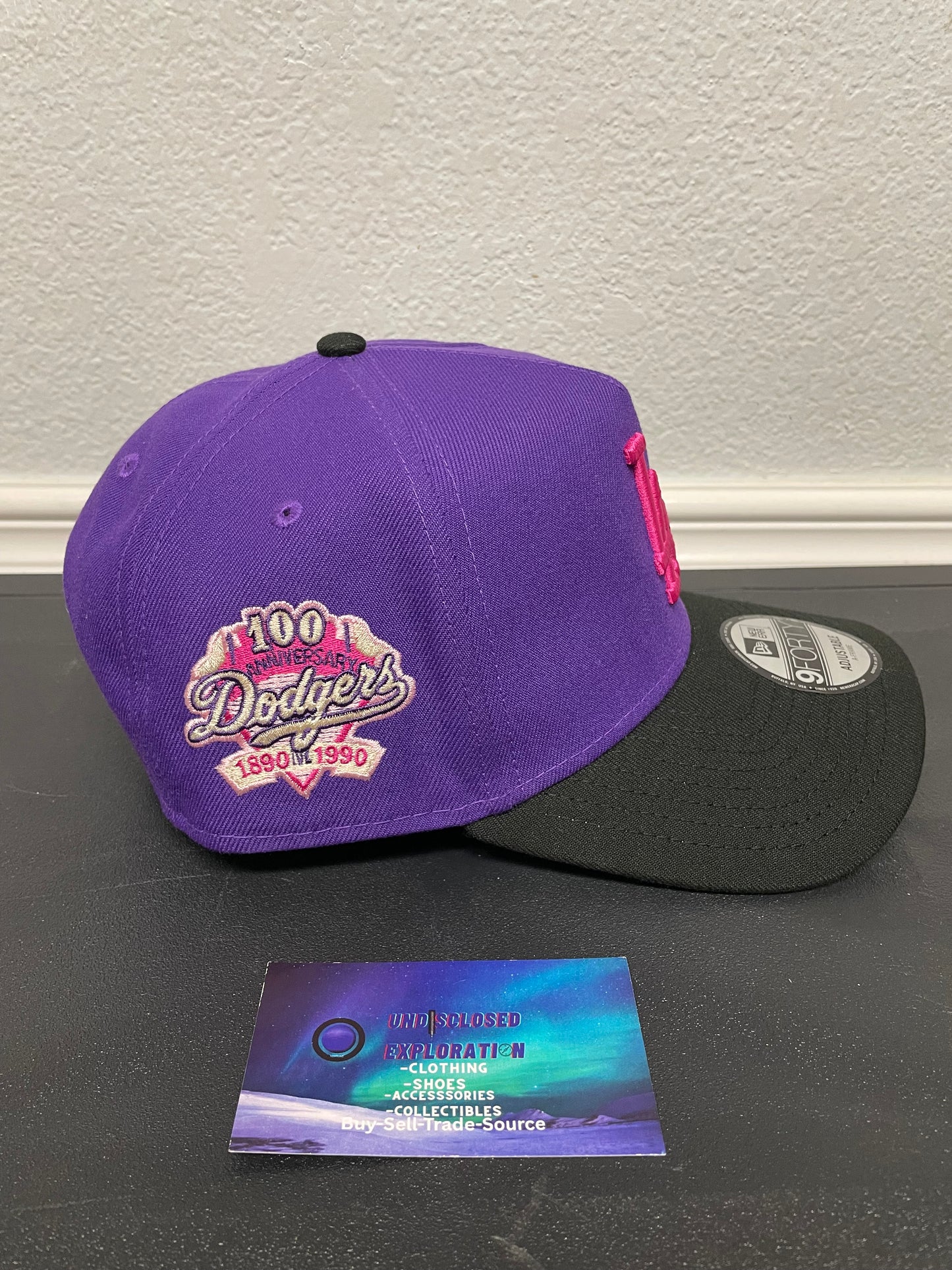 LA Los Angeles Dodgers 100 year anniversary purple and pink hat