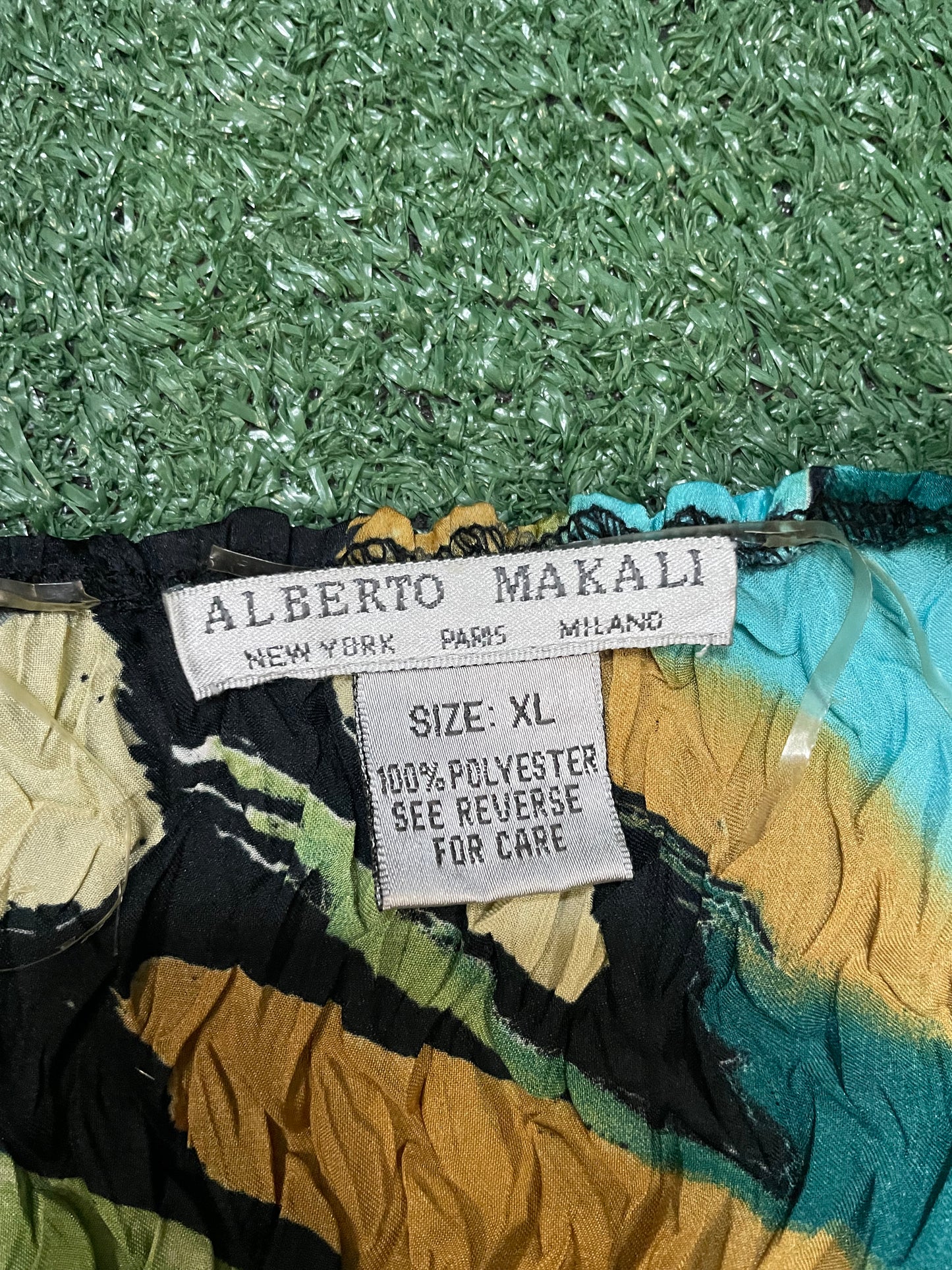 Alberto Makali blue multi color cardigan