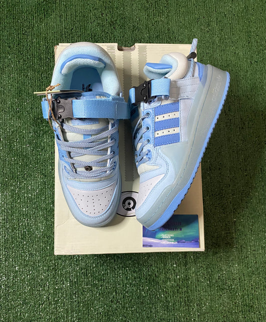 Adidas forum buckle low bad bunny blue tint