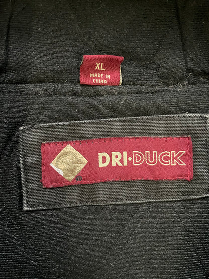 Vintage Dri-Duck black hooded distressed jacket
