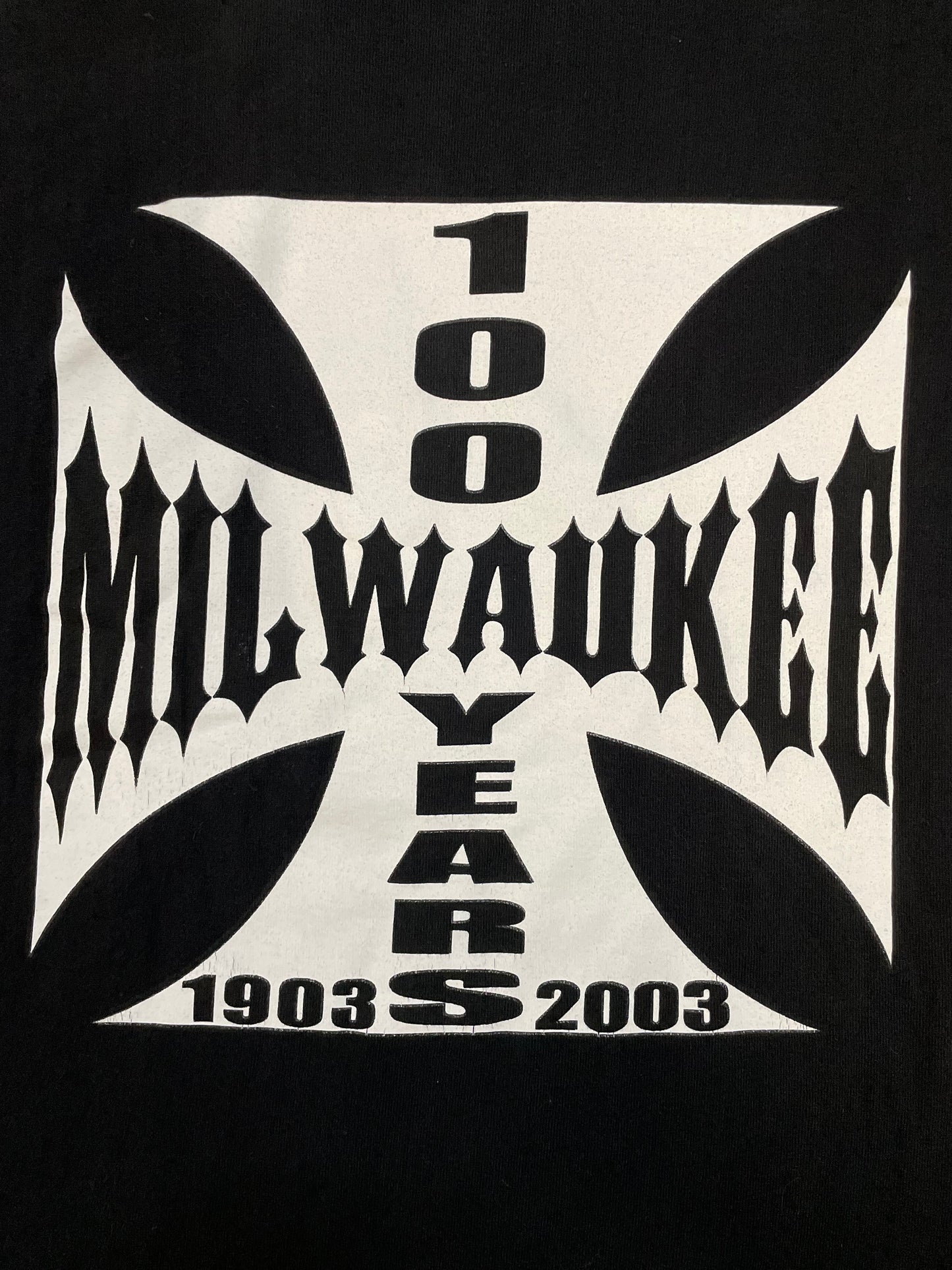 Vintage 2000s Harley Davidson 100 year anniversary Milwaukee Iron cross longsleeve