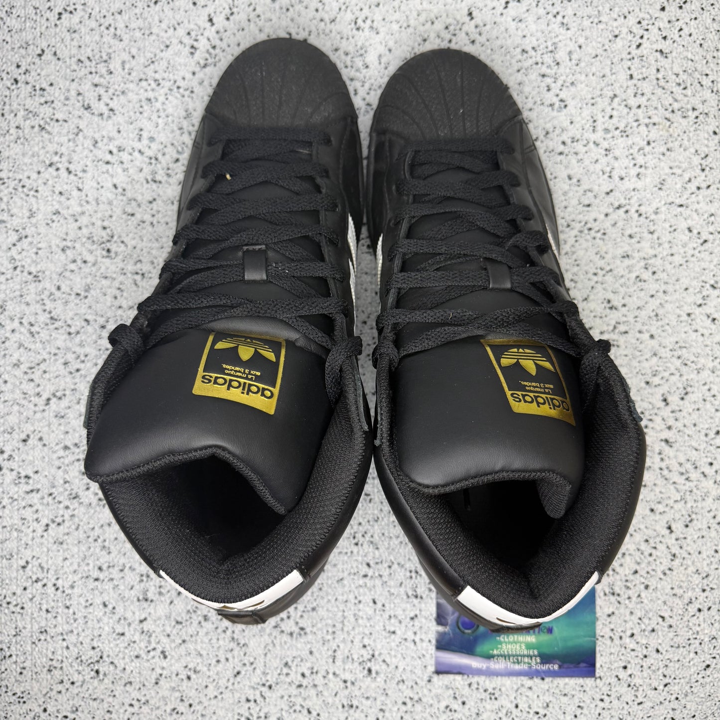 Adidas Pro Model Black White 9.5 Men “Preowned”