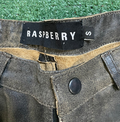 Gv Gallery chocolate leather shorts