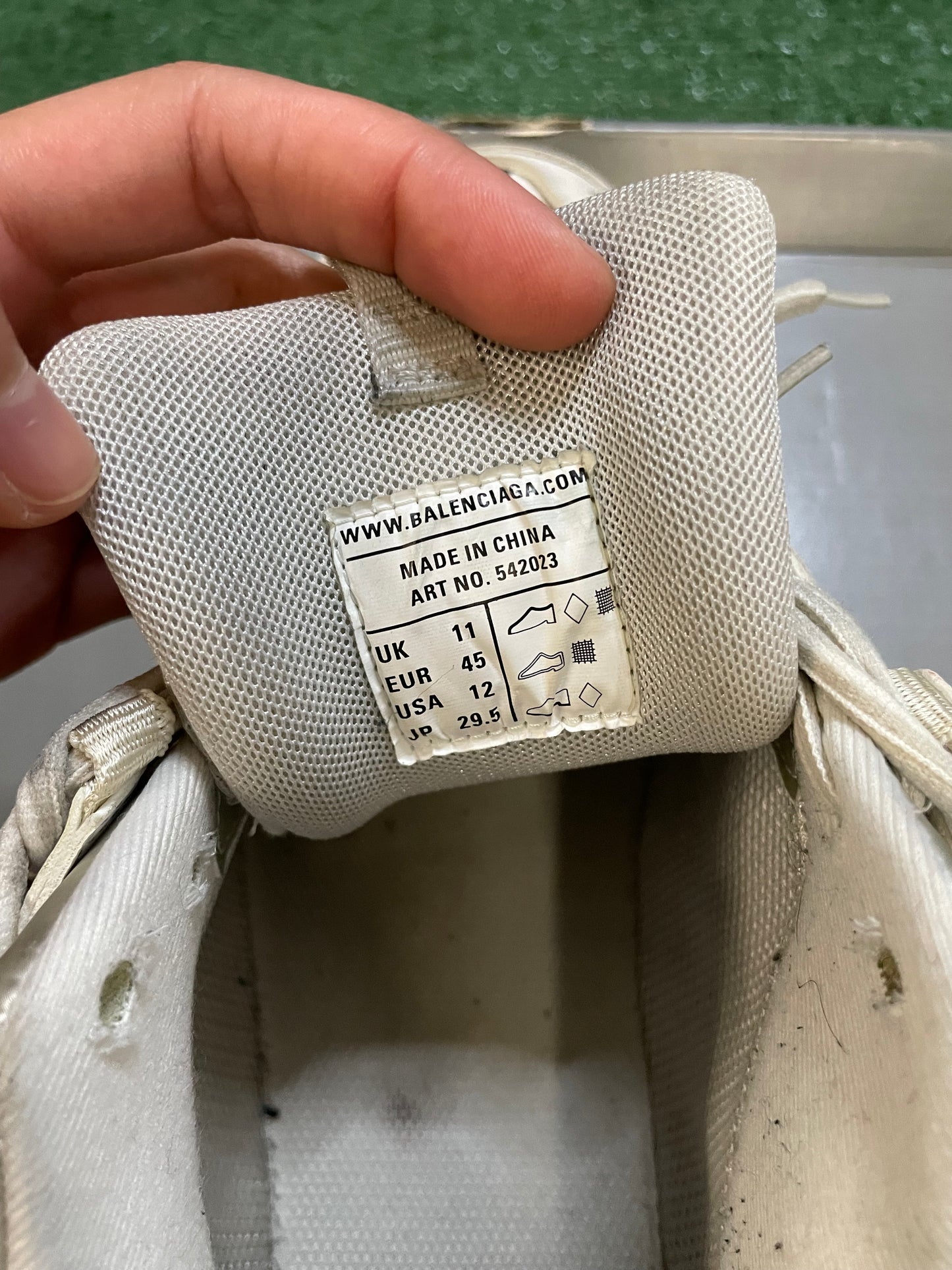 Balenciaga track  white sneaker size 12men/13.5women(EU 45)