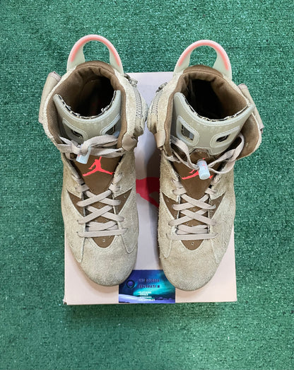 Jordan 6 Travis Scott British Khaki size 12men/13.5women