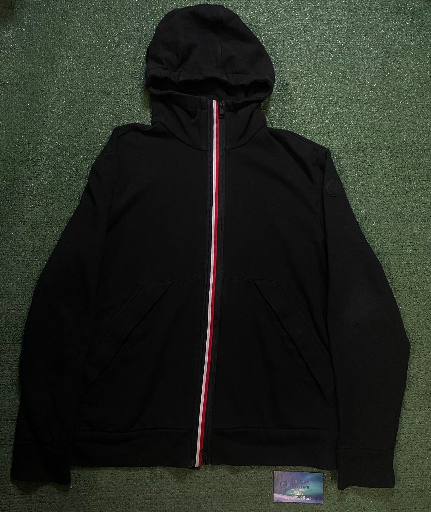 Moncler tricolor zip up hoodie