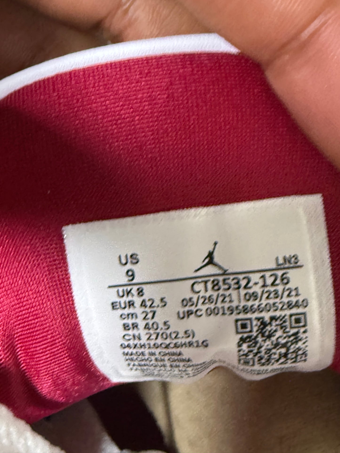 Jordan 3 Cardinal Red